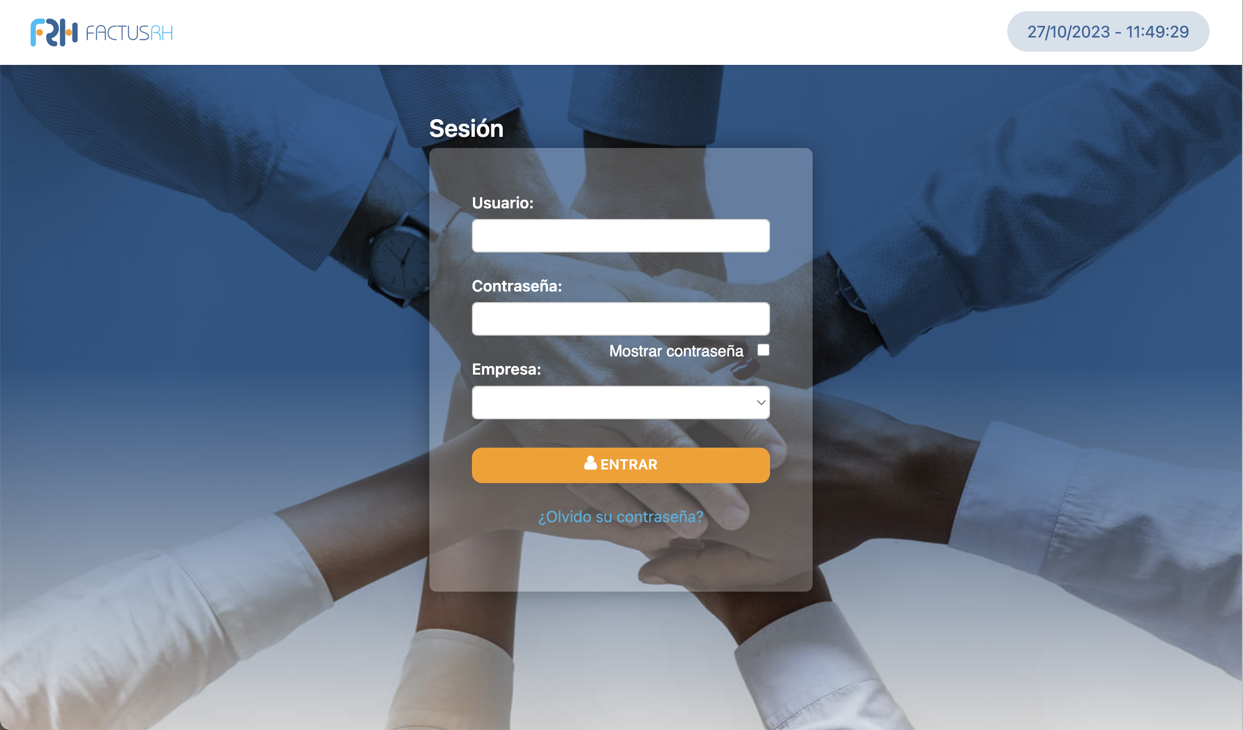 screenshot of FACTUS RH